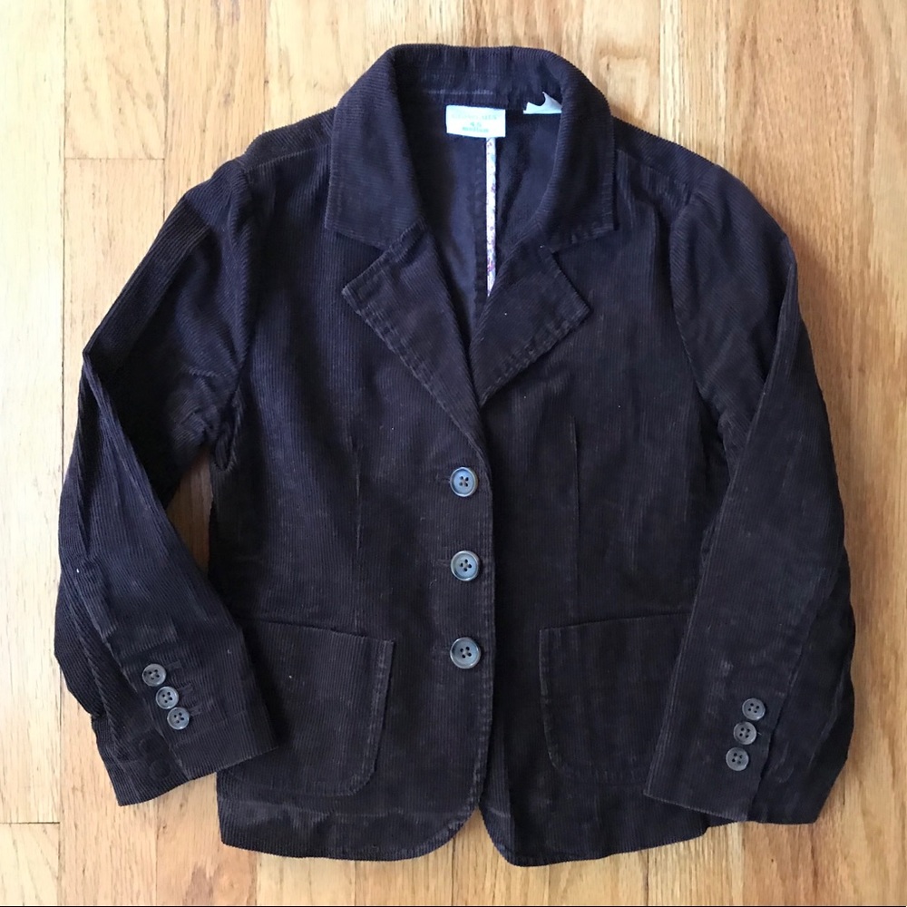 Crewcuts Chocolate Brown Corduroy Blazer, Size 4-5
